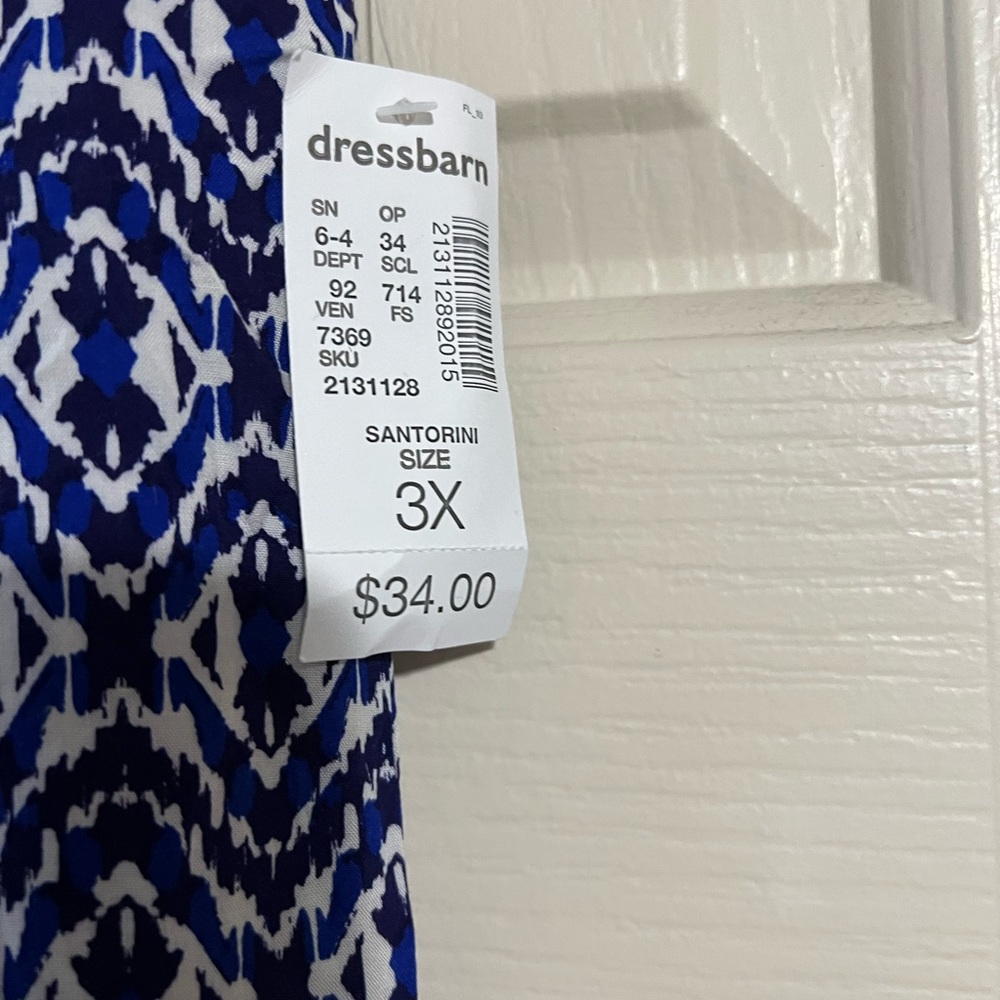 NWT Blue and White Flowy Palazzo Pants - Picture 3 of 4